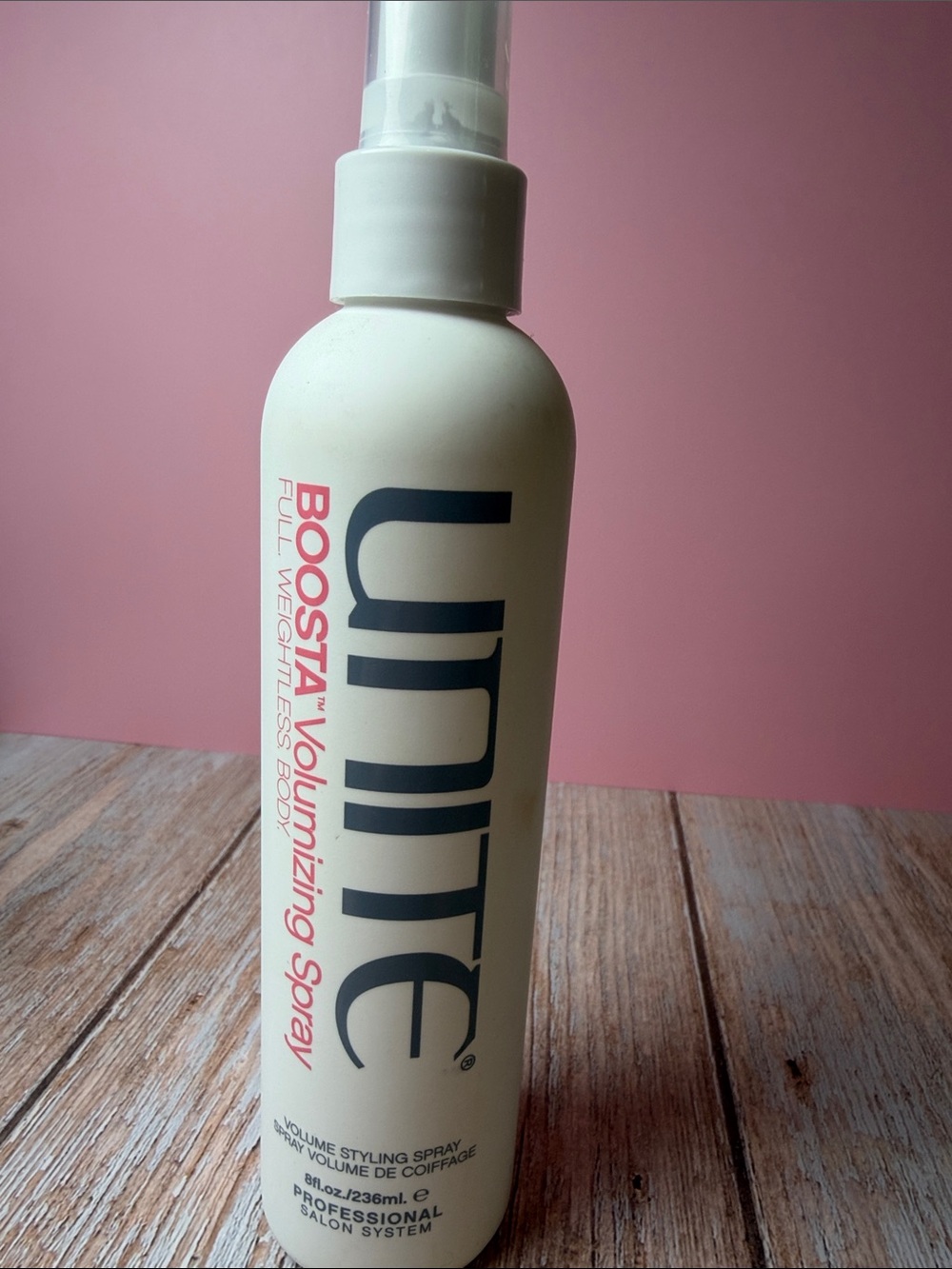 Unite BoostA Volumizing Spray — White Bottle